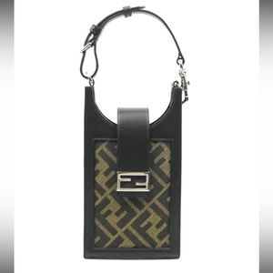 Fendi Black and Brown Crossbody Bag